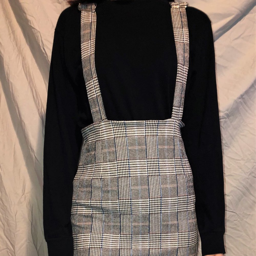 Women's Plaid Overall Skirt